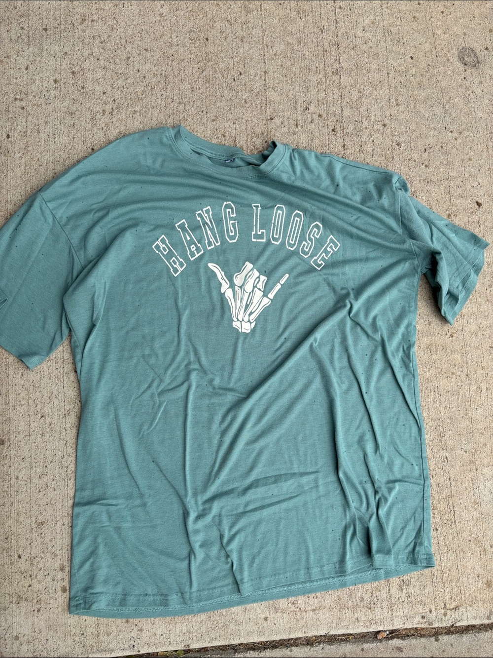 Hang Loose Graphic Tee - Teal Blue